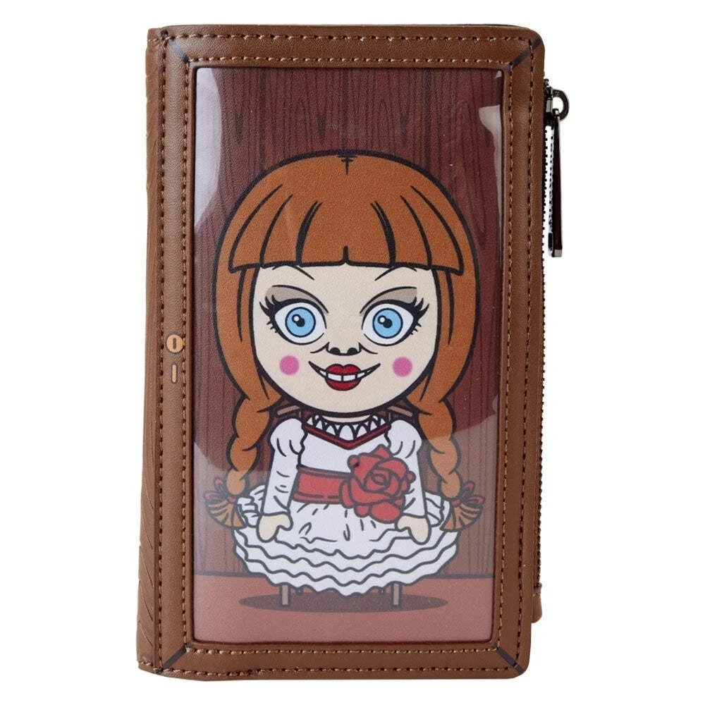 Officially Licensed Warner Bros Loungefly Annabelle Cosplay Bifold Wallet Brown